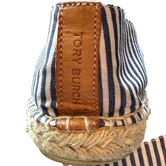 Tory Burch - Embellished blue/white striped Espadrilles, size 7 - Picture 3 of 12